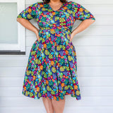 Cleo Dress in wide blue yonder