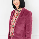Cleo Cord Jacket in dark rose
