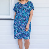 Crowd Pleaser Dress in name dropper blue