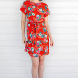 Crowd Pleaser Dress in now or never red