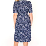 Delilah Dress in navy swoon