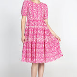Eloise Dress in pink lace