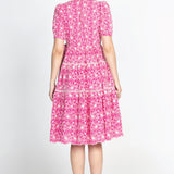 Eloise Dress in pink lace