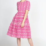 Eloise Dress in pink lace