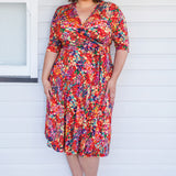 Emily Reversible Dress in name dropper red