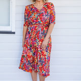 Emily Reversible Dress in name dropper red