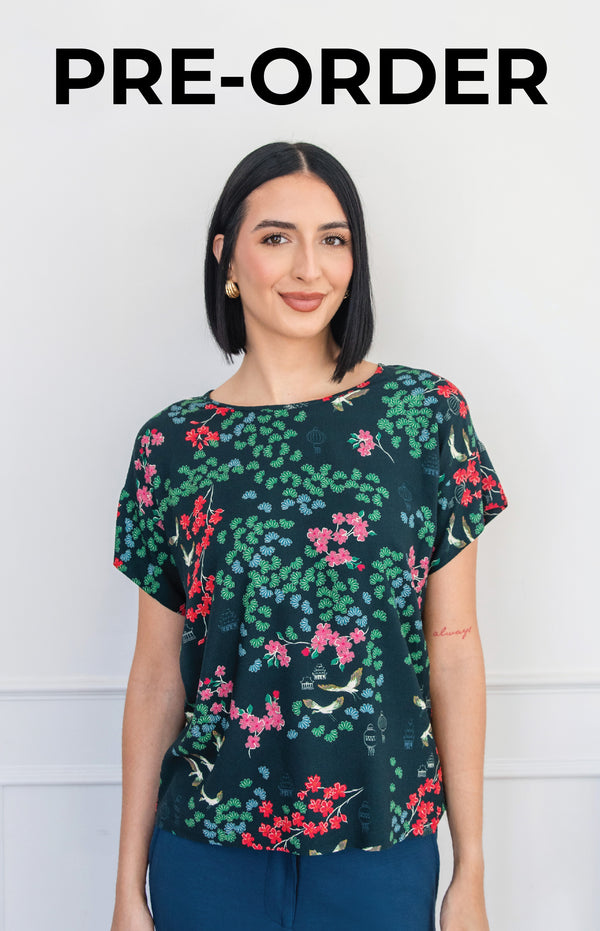 PRE-ORDER Poppy Top in enchanted petrol