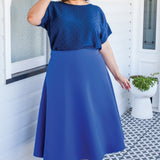 Our Favourite Ponte Skirt in blue