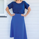 Our Favourite Ponte Skirt in blue