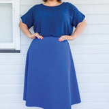 Our Favourite Ponte Skirt in blue