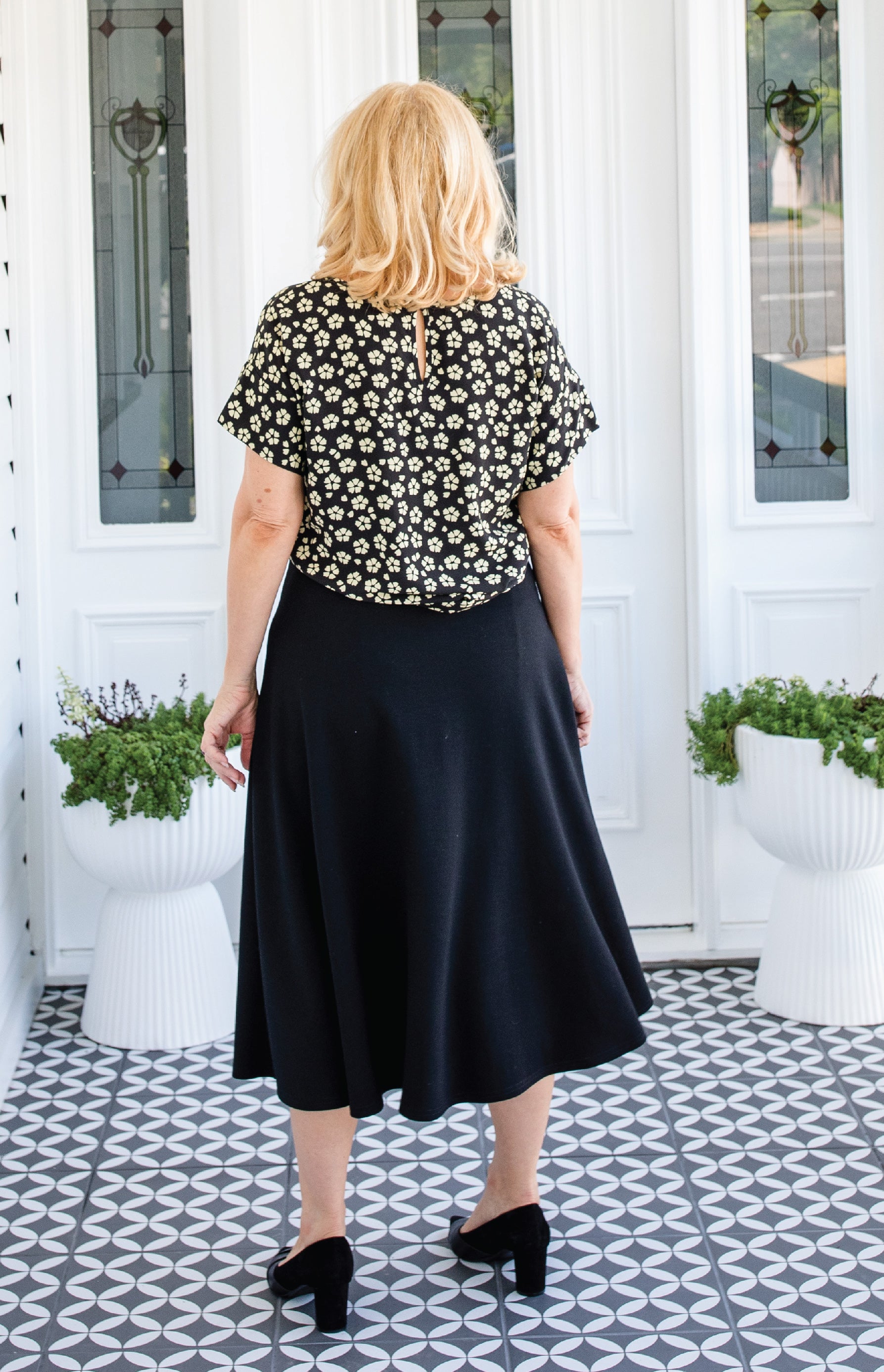Mossaic Black Ponte Center Seam 30