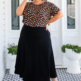 Favourite Ponte Skirt in black – smooth over hips with comfortable waist