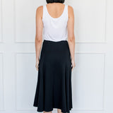 Flared Ponte Skirt in black
