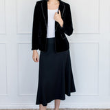 Flared Ponte Skirt in black
