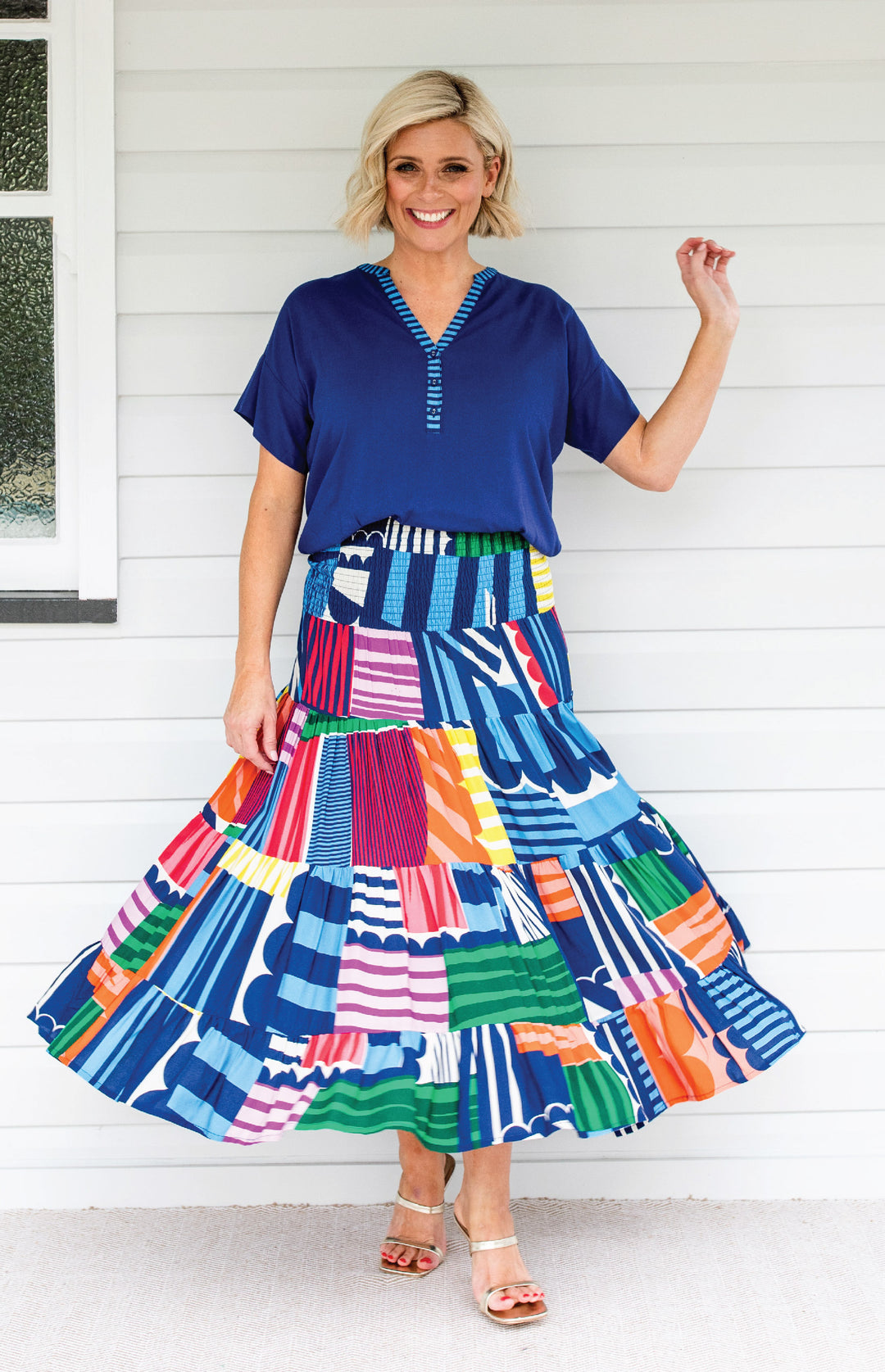 Florida Dress/Skirt in little wonder stripes