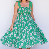 Florida Dress/Skirt in daisy days green
