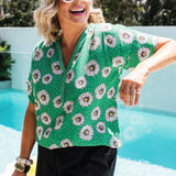 Florida Top in daisy days green