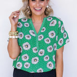 Florida Top in daisy days green