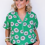 Florida Top in daisy days green