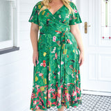 Gabrielle Reversible Dress in hello sunshine green