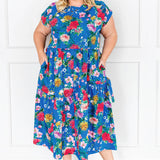 Gion Dress in kasumi cobalt