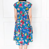Gion Dress in kasumi cobalt
