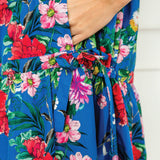 Gion Dress in kasumi cobalt