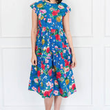 Gion Dress in kasumi cobalt
