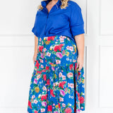Gion Skirt in kasumi cobalt