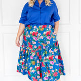 Gion Skirt in kasumi cobalt
