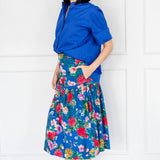 Gion Skirt in kasumi cobalt