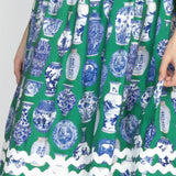 Holiday Dress in a moment in time green