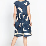 Holiday Dress in poetry in motion denim