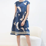 Holiday Dress in poetry in motion denim