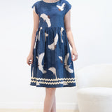 Holiday Dress in poetry in motion denim