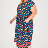 Holiday Dress in rainbow hearts