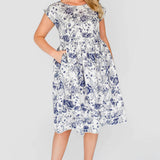 Holiday Dress in ivory swoon
