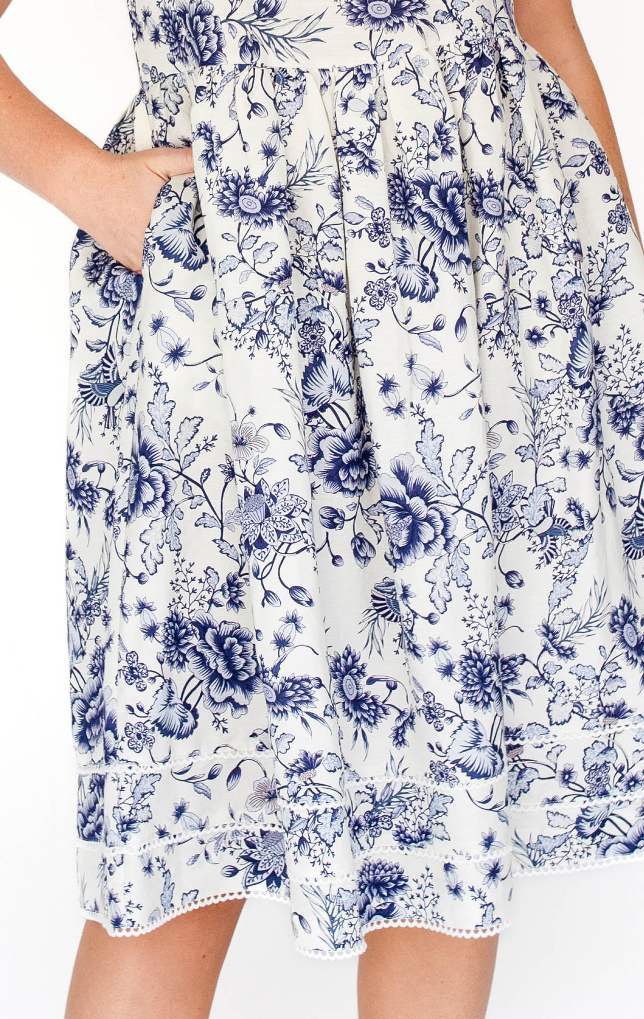 Best-selling Holiday Dress by Maiocchi, featuring exclusive Ivory swoon print.