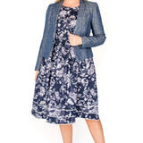 Holiday Dress in navy swoon