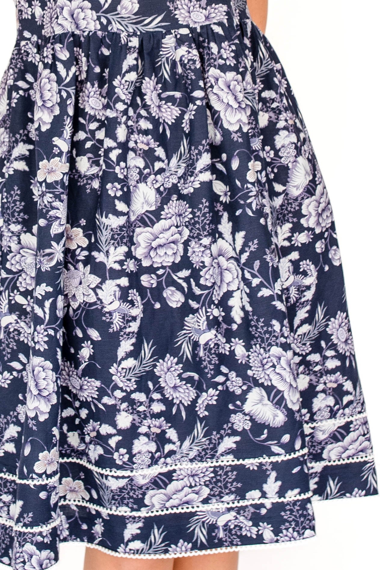 Best-selling Holiday Dress by Maiocchi, featuring exclusive Navy swoon print.