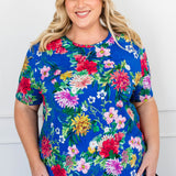 Holiday Tee in kasumi cobalt