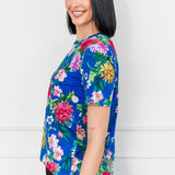 Holiday Tee in kasumi cobalt