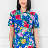 Holiday Tee in kasumi cobalt