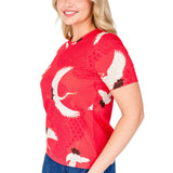 Holiday Tee in poetry in motion melon