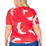 Holiday Tee in poetry in motion melon