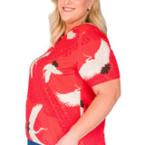 Holiday Tee in poetry in motion melon