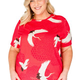 Holiday Tee in poetry in motion melon