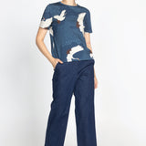 Holiday Tee in poetry in motion denim