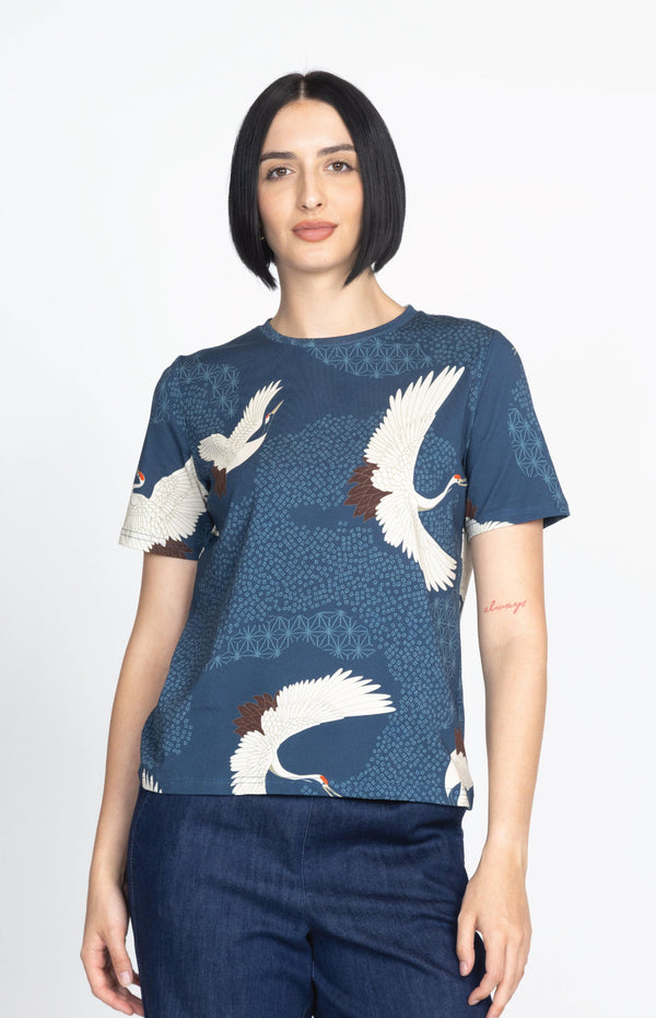 Holiday Tee in poetry in motion denim
