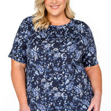 Holiday Tee in navy swoon